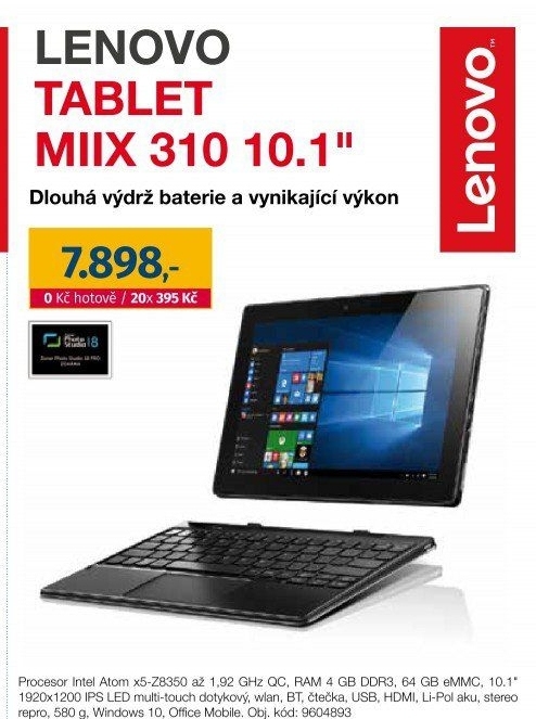 Notebook Lenovo IdeaTab MiiX 310