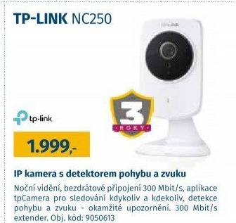 IP kamera se senzorem pohybu Tp-Link NC250