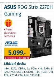 Základní deska Asus ROG Strix Z270H Gaming