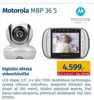 Video chůvička Motorola MBP 36 S