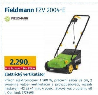 Elektrický vertikulátor Fieldmann FVZ 2004-E