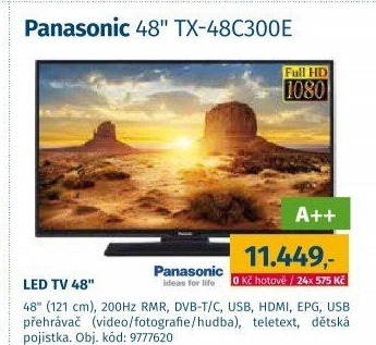 LED televize Panasonice TX-48C300E