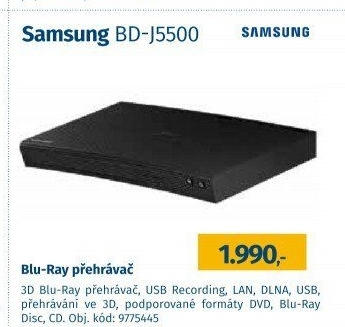 Blu - Ray přehrávač Samsung BD J5500
