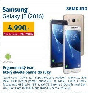 Mobilní telefon Samsung Galaxy J5