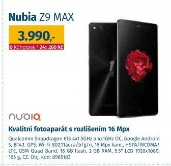 Mobilní telefon Nubia Z9 MAX