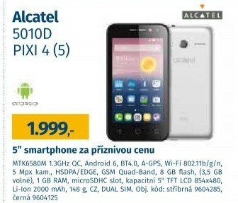 Mobilní telefon Alcatel Pixi 4