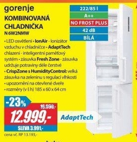 Kombinovaná chladnička Gorenje RK 6W2