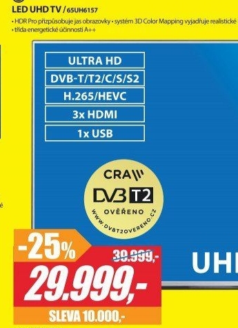LED UHD televize LG 65UH6157