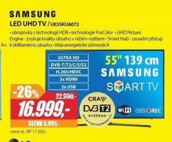 Smart UHD LED televize Samsung UE55KU6072