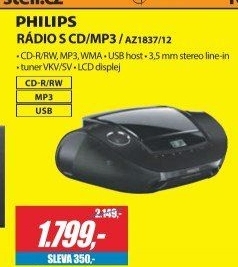 Rádio s CD/MP3 Philips AZ1837