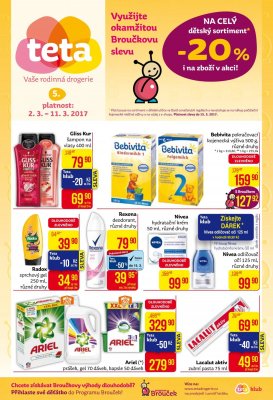 akční leták Teta drogerie 2.3.2017-11.3.2017