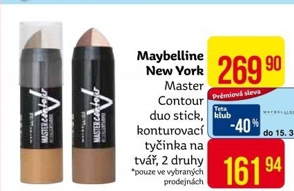 Konturovací tyčinka Master Contour Duostick Maybelline