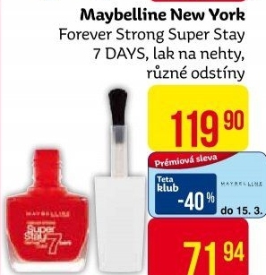 Lak na nehty Forever Strong Super Stay Maybelline
