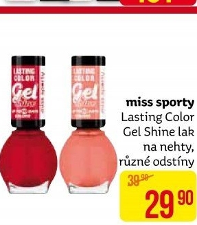 Lak na nehty Lasting Colour Gel Shine Miss Sporty
