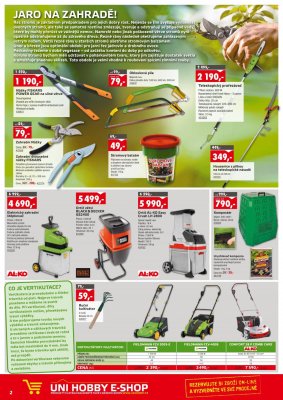 akční leták UNI HOBBY 2.3.2017-15.3.2017