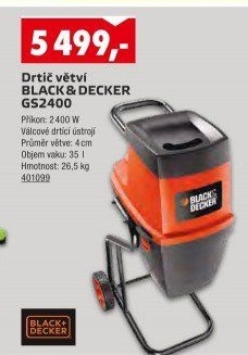 Elektrický drtič větví Black&amp
