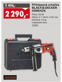Příklepová vrtačka Black&amp