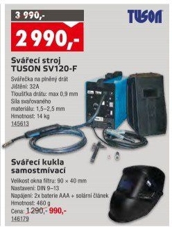 Svářecí stroj na plněný drát SV120-F Tuson