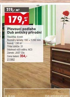 Plovoucí podlaha dub Antický