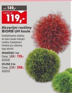 Umělé akvarijní rostliny Biorb