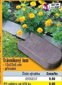 Travní lem 217 x 120 mm přírodní