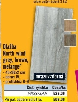 Dlažba NORTH WIND BROWN