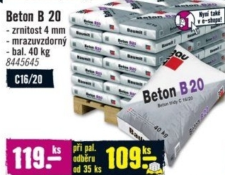 Beton Baumit B 20, 40 kg