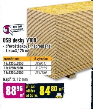 OSB deska OSB/3 V0 Kronospan