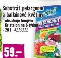 Substrát pro pelargonie a balkonové květiny 20 l