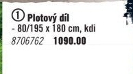 Plotový díl Ancona 179 x 179 cm, tlakově impregnovaný