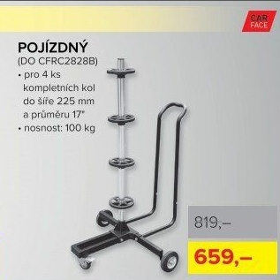 Pojizdný stojan na pneumatiky Carface