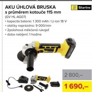 AKU úhlová bruska Starline