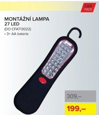 Montážní lampa Carface
