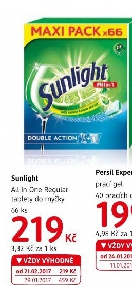 Kapsle do myčky Sunlight All in 1