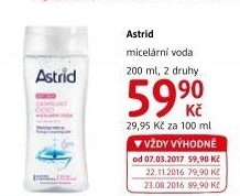 Micelární voda Astrid