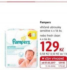 Vlhčené ubrousky dětské Pampers Sensitive