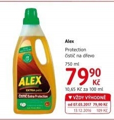 Čistič na dřevo a parkety Protection Alex