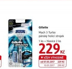 Holicí strojek pánský Gillette Mach 3 Turbo