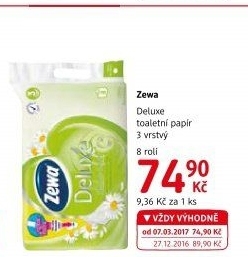 Toaletní papír 3vrstvý Deluxe Zewa