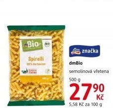 Semolinové těstoviny dm Bio