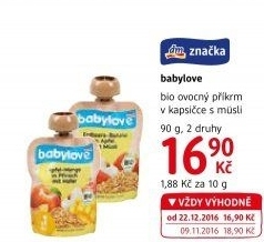 Ovocná kapsička s müsli Babylove