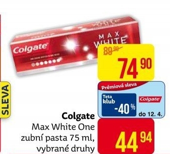 Pasta na zuby Max White One Colgate