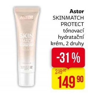 Tónovací hydratační krém Skin Match Protect Astor