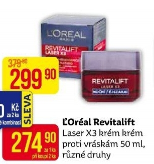 Krém pleťový proti vráskám Laser X3 Renew Revitalift L'Oréal