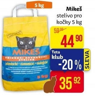 Stelivo pro kočky Mikeš