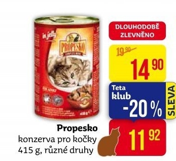Konzerva pro kočky Propesko