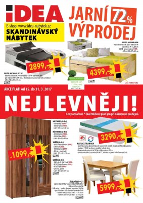akční leták IDEA nábytek 15.3.2017-31.3.2017