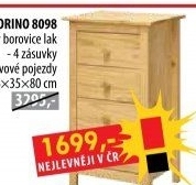 Komoda 4 zásuvky TORINO