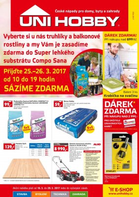 akční leták UNI HOBBY 16.3.2017-29.3.2017