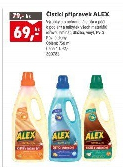 Čistič na dřevo a parkety Protection Alex